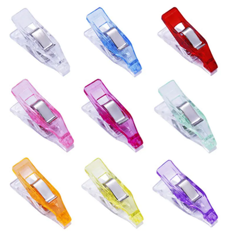 Multipurpose Sewing Clips 30 Pcs Premium Quilting Clips Assorted Colors Fabric Clips for Sewing Supplies Quilting Accessories Crafting Tools