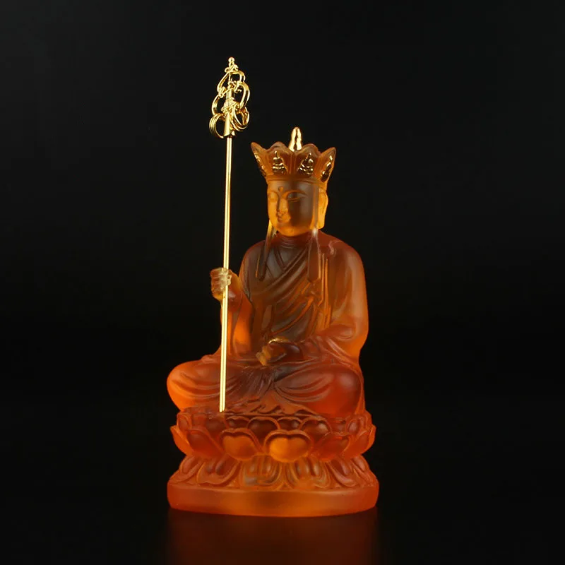 

Статуя кситигарбхи Будды, подметальная статуя из смолы, подвесная статуя лотоса демона, 16 см, желтая/белая, украшение для дома