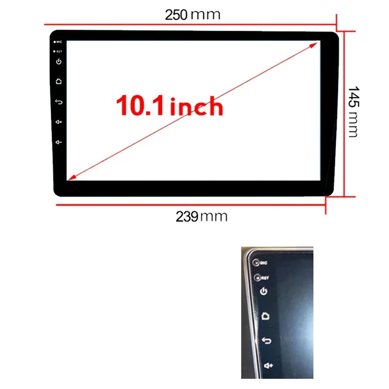 229*129*217mm Tempered Glass Protective Film Sticker for 9 10 Inch Radio Stereo DVD Touch Full LCD Screen for TEYES CC2 CC3 Car tempered glass protective film
