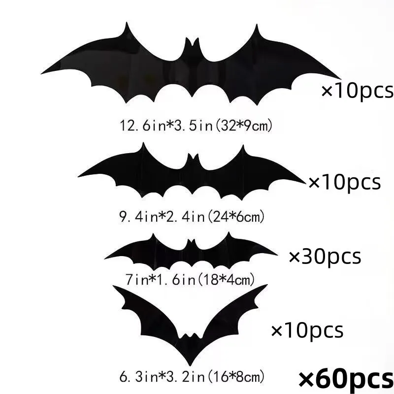 B60pcs Black Bat