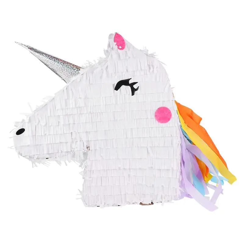 Piñata de número arcoíris, piñata multicolor para fiesta de cumpleaños para  niños pequeños, piñata con palo para los ojos vendados y confeti, piñata