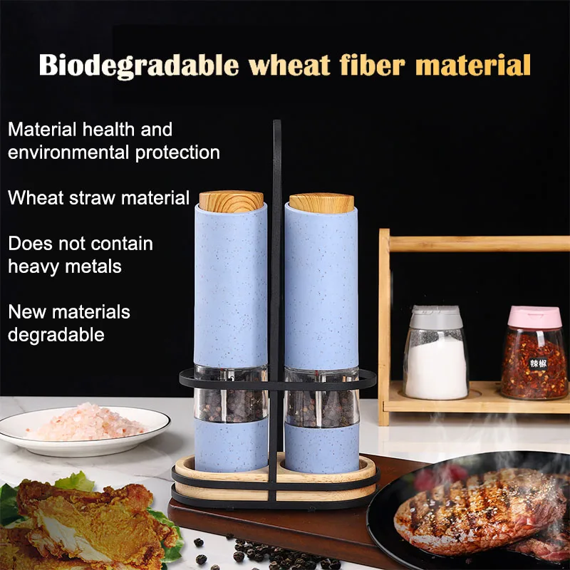 Automatic Salt Pepper Grinder Electric Spice Mill Grinder Seasoning Adjustable Coarseness Kitchen Tools Grinding For Cooking BBQ 2