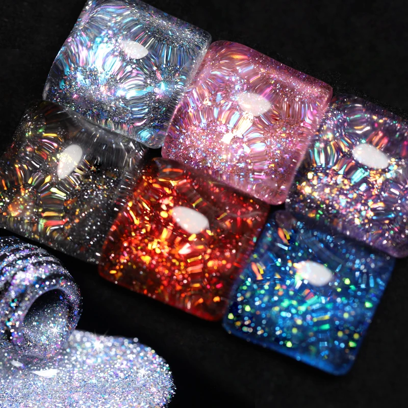 Sparkling Fireworks Reflective Gel Nail Polish Set