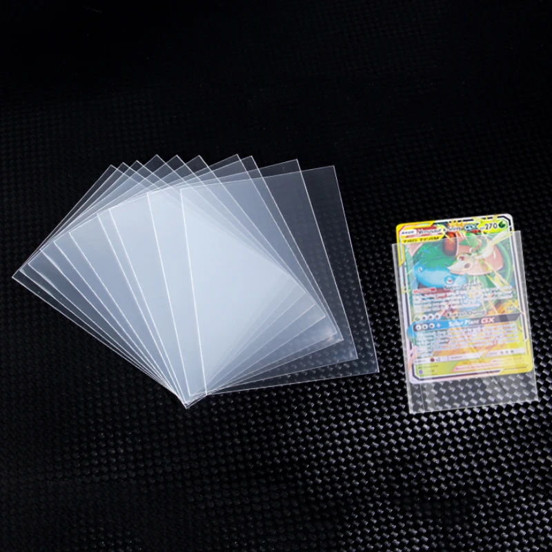 Card Protectors Sleeves 50/100 Pcs Set Transparent Playing Card Cover Clear Protector For Pokemon Card Board Game ID Photo Cards Pouch Kit