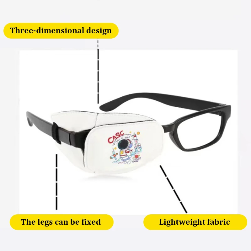 Description Picture 5 of item1Pcs Children Amblyopia Eye Patches For Treating Strabismus Glasses Therapy Kids Corrective Vision Glasses Case Reusable Soft