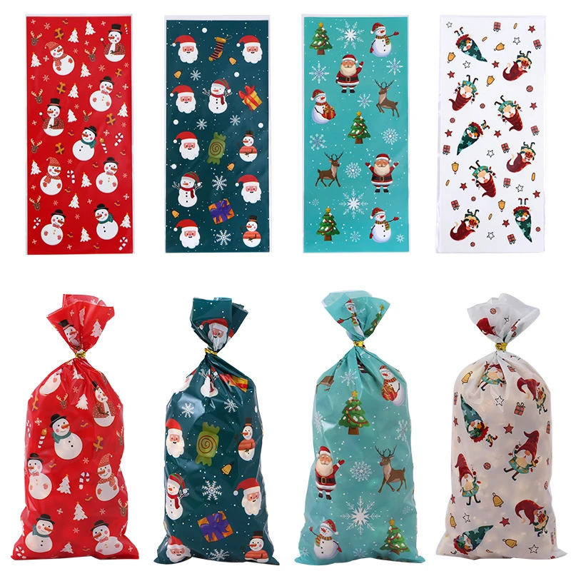 

25/50 шт., пластиковые сумки для конфет и печенья