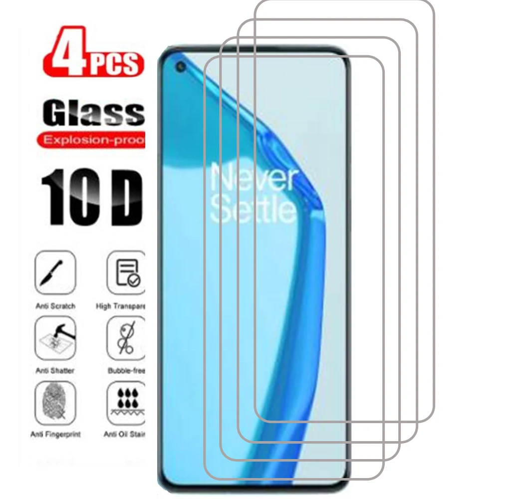 

4PCS 9H Original Protective Tempered Glass For OnePlus 9 9R 6.55" OnePlus9 OnePlus9R 1+ Screen Protective Protector Cover Film