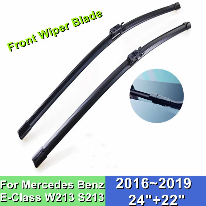 Front Wiper Blade For Mercedes Benz E Class W213 S213 24"+22" Car Windshield Windscreen Rubber