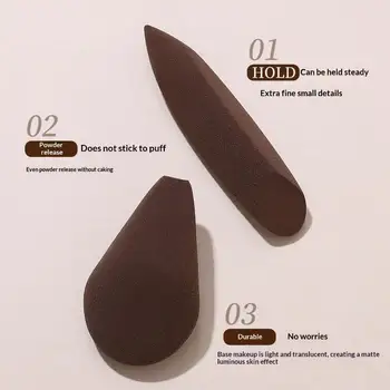 Nuove Spugne Dettagliate per il Trucco, Applicatori per Fondotinta in Polvere e Crema, Strumenti Cosmetici per Contorno e Illuminante