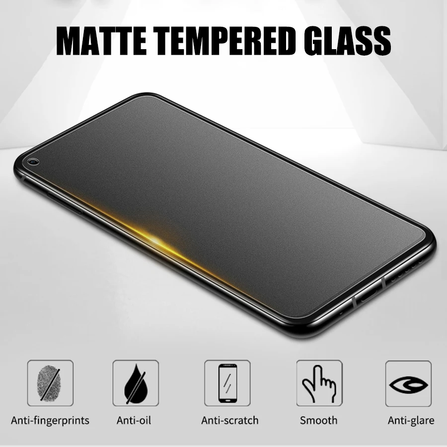 1-3Pcs Matte Tempered Glass for Poco X3 M3 F2 Pro F3 Frosted Screen Protectors for Redmi Note 10 9 8 Pro 9S 9T 8T 9A 9C 10S 8A