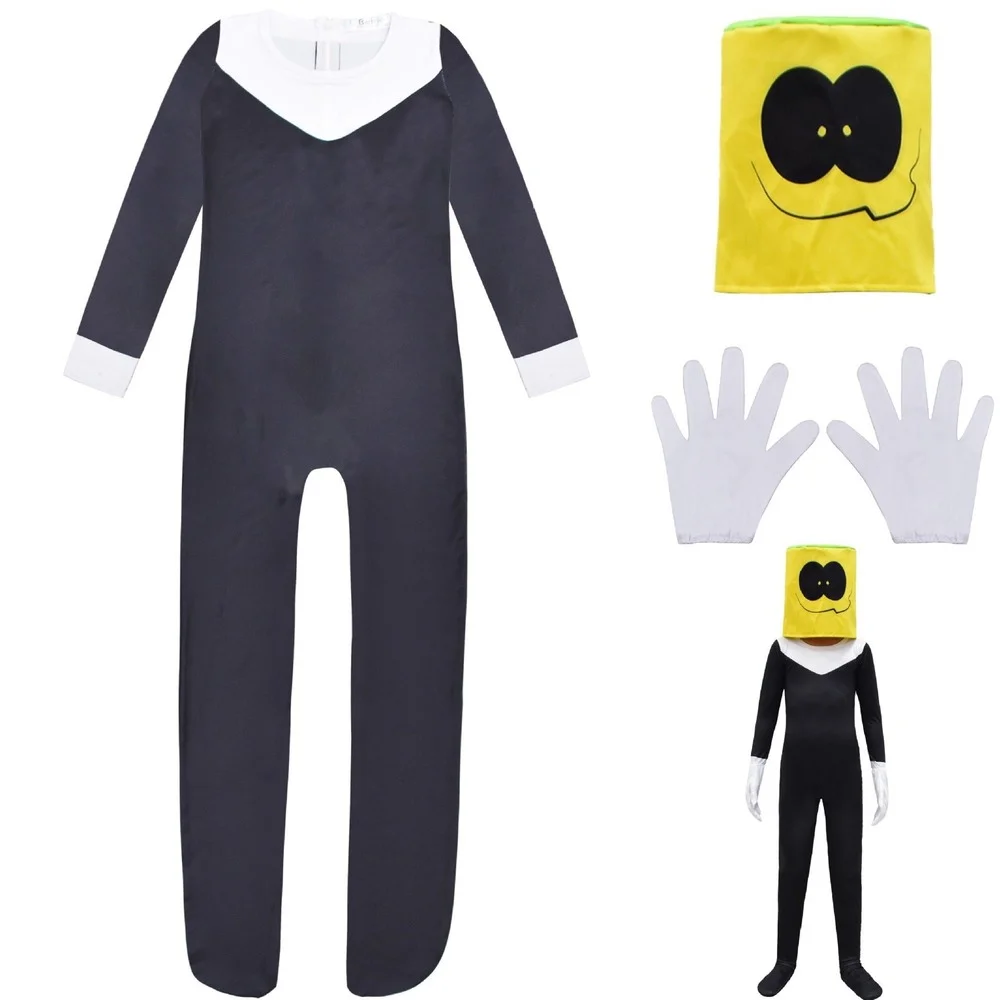 

Skid Pump Friday Night Funkin Cosplay Costume with Mask Kids Bodysuit Halloween Fancy Jumpsuits