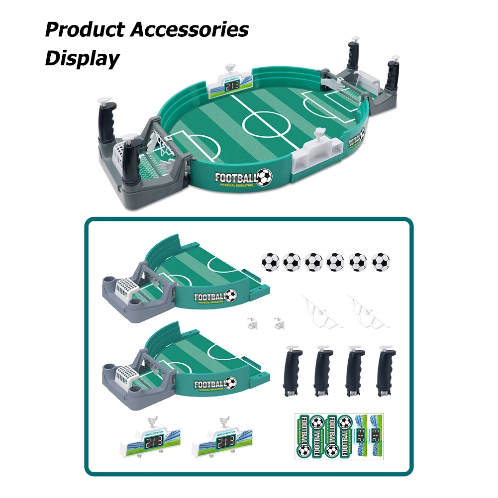 Mini Football Parent-Child Game Safe Sturdy Tabletop Competitive Soccer Games Real Football Field Games for Children Party Gifts