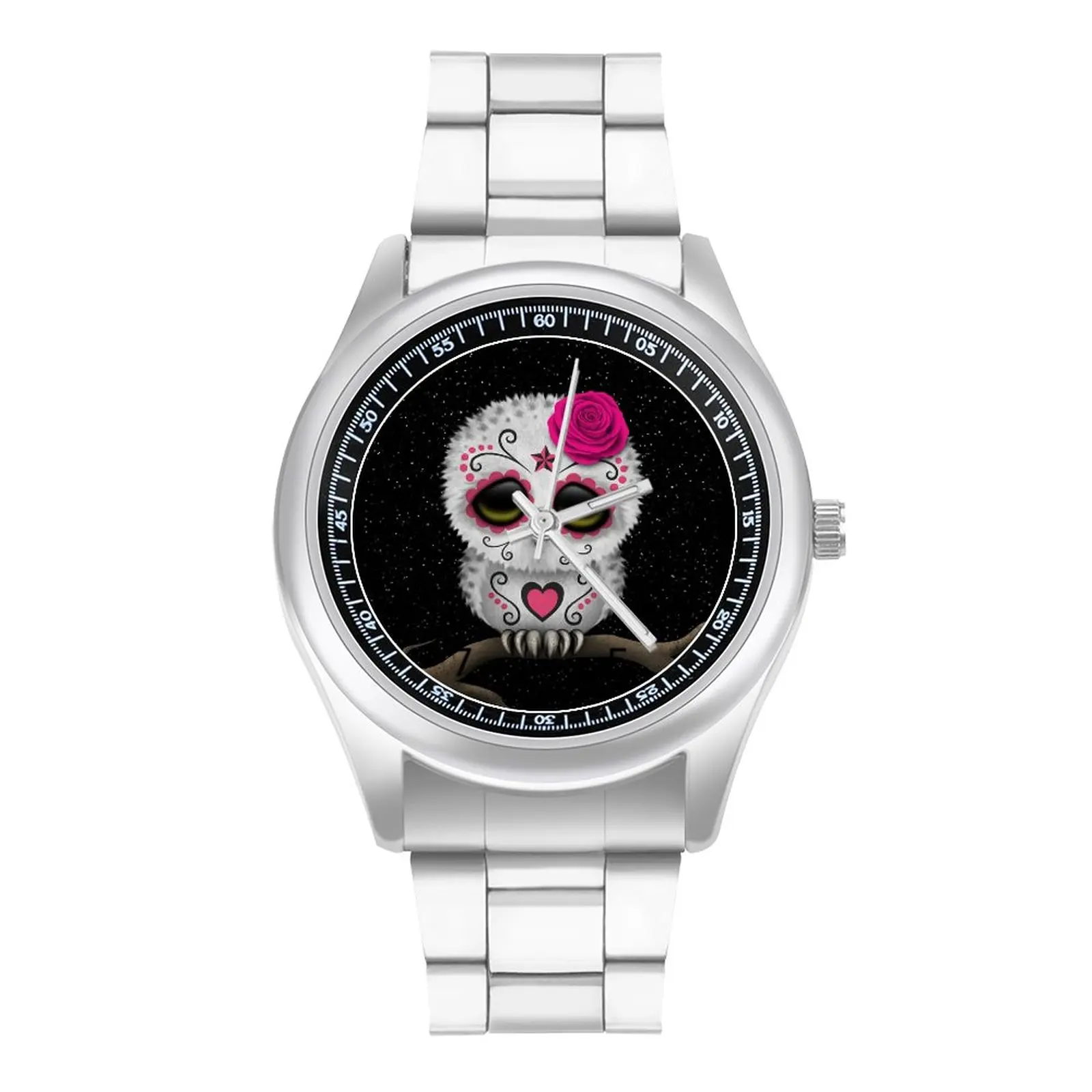 Dead Sugar Skull Owl Quartz Watch Animal Photo Colored Wrist Steel Promotion Spring Boys Wristwatch |