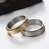 6mm Stainless Steel Rotatable Ring Buddhist Words Lucky Ring Vintage Religious Ring for Women and Men 2