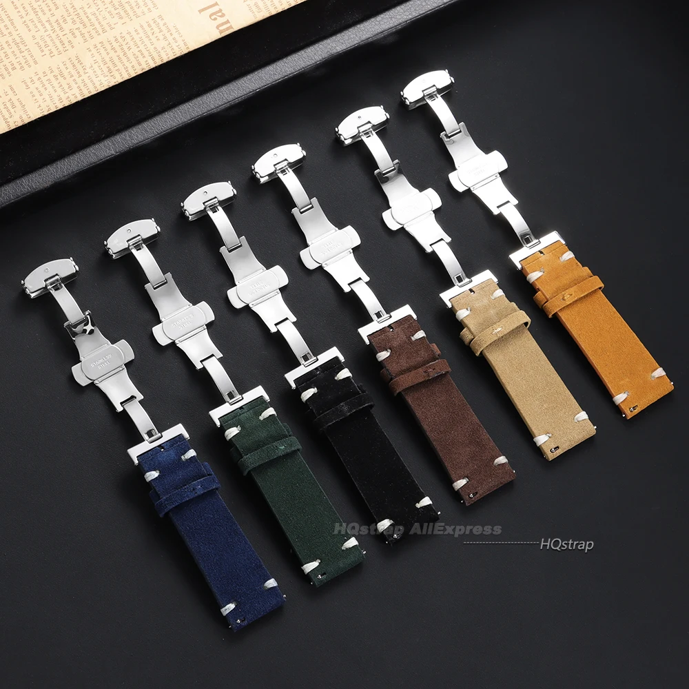 Premium Suede Leather Watch Strap in Multiple Sizes - Universal Fit Bracelet