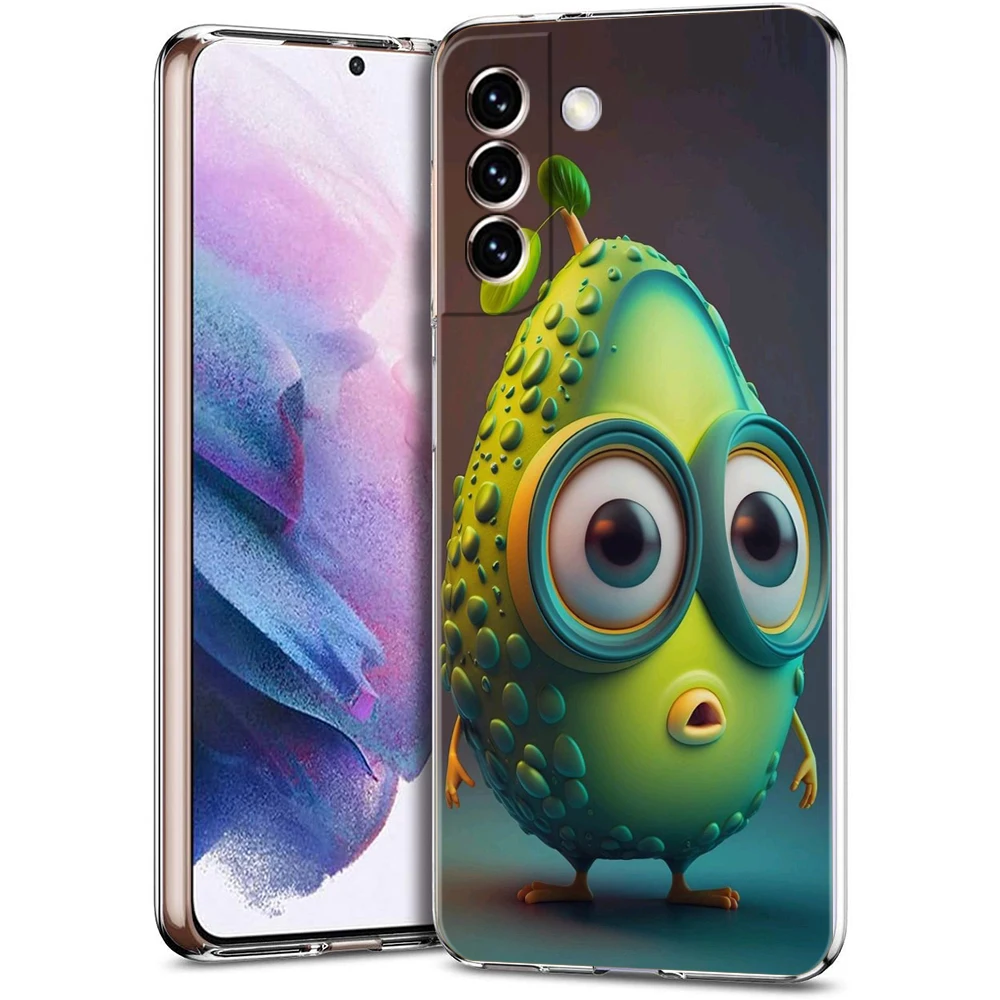 Transparent Avocado Design Phone Case with 5G Compatibility