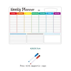 Magnetic Dry Erase Calendar & Planner (Weekly Planner 2pen)