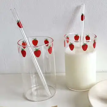 Cute Strawberry Glass Cup 1