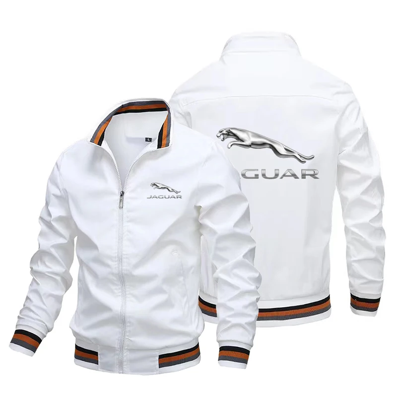 

2024 Jaguar Car Logo Summer New Men's Bomber Jacket Casual Fashion Outdoor Ultra-Thin Zipper Sports Sunscreen Clothing 바람막이