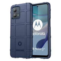 Durable Shockproof Rugged Shield Case with Soft TPU Back Cover for Moto G52 (Blue)