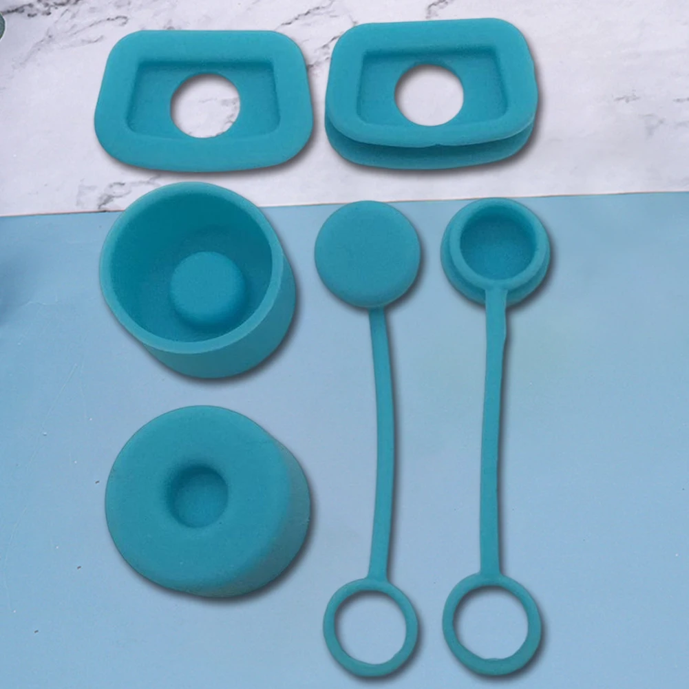 Silicone 6pcs Straw Cover Spill Stopper Reusable Straw Caps Stopper Washable Dustproof Environmentally Water Bottle Accessories