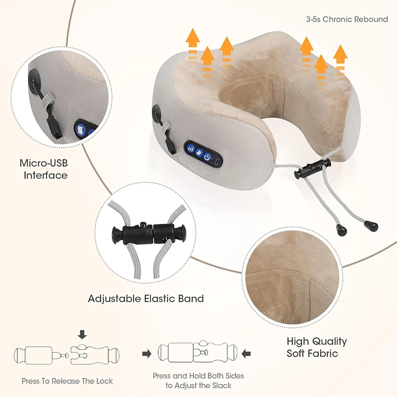 Electric U-Shaped Shiatsu Neck Massager with Heat 5