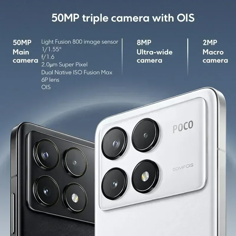 POCO F6 Pro Global Version Smartphone Snapdragon 8 Gen 2 WQHD+ 6.67” 120Hz Flow AMOLED display 5000mAh battery120W HyperCharge 3
