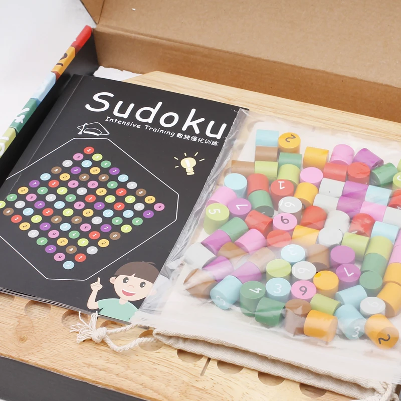 Sudoku Game Sudoku Puzzle Board Game With Wooden Math Brain Teaser Toys Educational Desktop Game Train Logical Thinking Ability 5