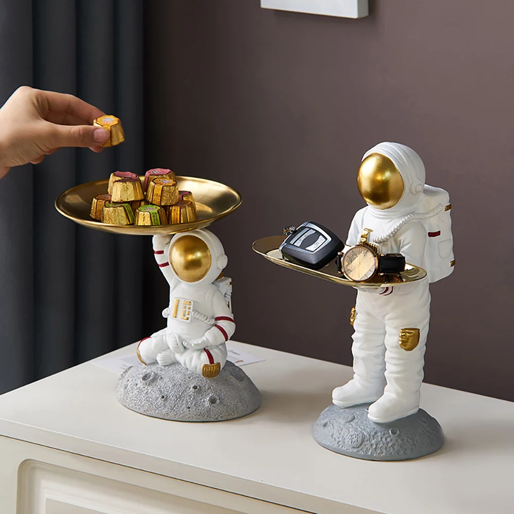 

3D Miniature Figurine Cute Table Decor Desk Storage Box Home Decor Art Sculpture Modern Living Room Decors Statue Space Theme