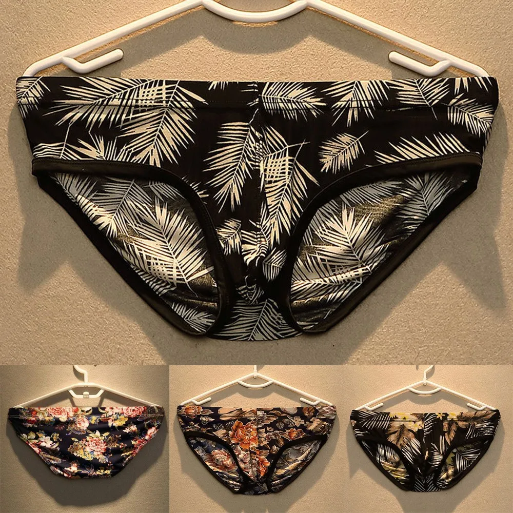 

Ice Silk Men's Underwear Briefs Sexy Seamless Mid Waist Ultra-thin Gay Semi-Transparent Breathless Hombre Underpants