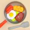 8PCS Kitchen Food Toys for Kids Simulation Kitchenware Pretend Play Steak Vegetable Pot Bread Hot Dog Food Children Girl Toy 4