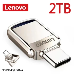 USB-флеш-накопитель Lenovo 2 ТБ 1 ТБ, USB 3,0, металлический флеш-накопитель типа C, высокоскоростная флешка, водонепроницаемая портативная USB-память, новинка