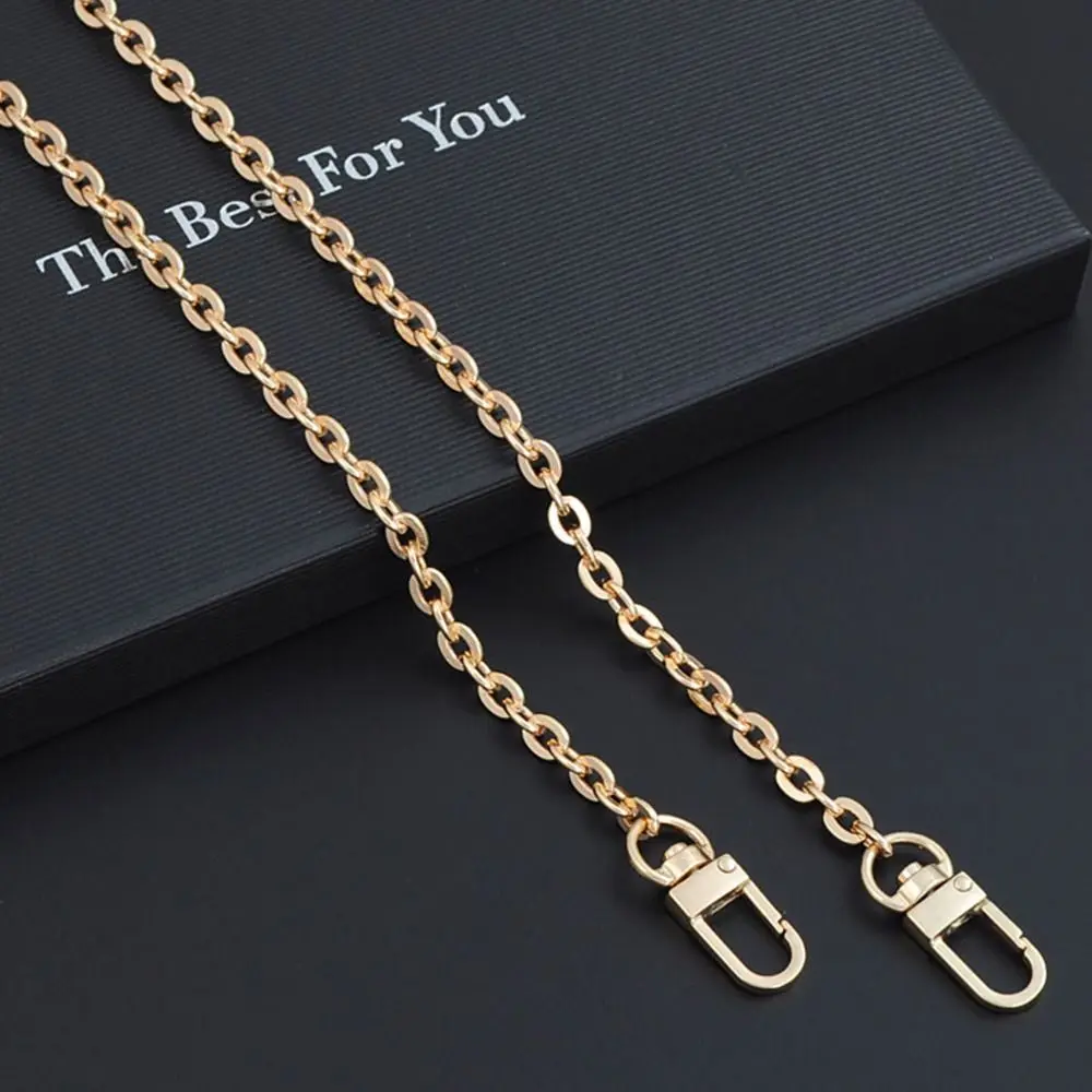 Luxury Adjustable Metal Chain Strap in Gold, Silver, and Black for Crossbody or Shoulder Bags