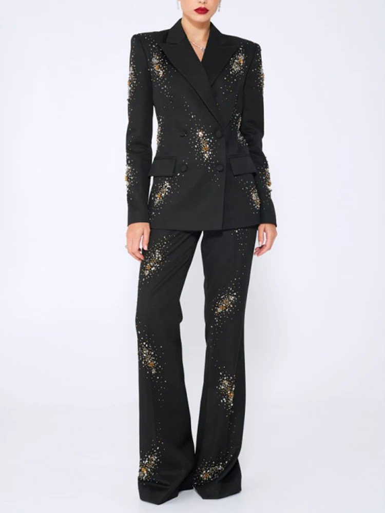 【MODERNIF】Bael semi-wide suit set Amazon.com: acelyn Women Elegant 2 Pieces Business Suit Set