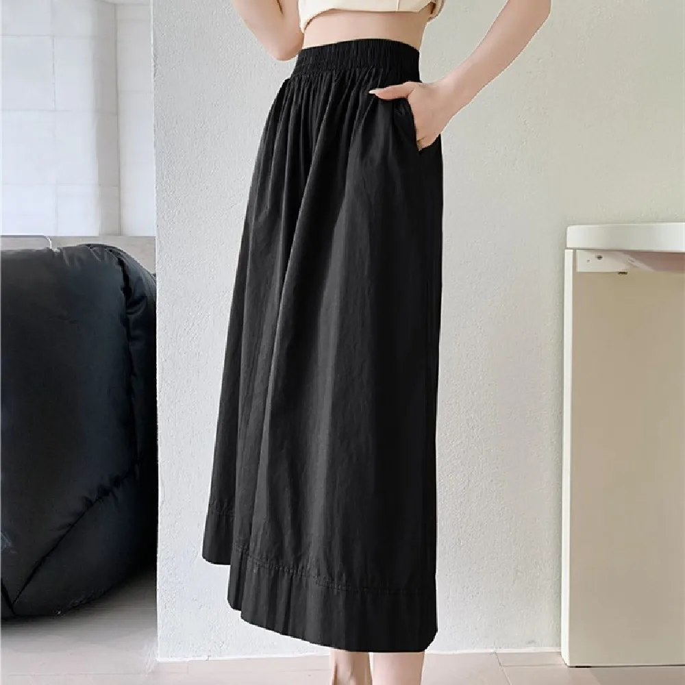 PB&ZA Women's 2024 Summer New European and American Style Casual Fit Wide-Leg Gathered Trousers 1228607001