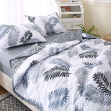 Soft Skin Friendly Summer Quilt Set or Single Quilts Lightweight Breathable Thin Comforter Sets Washable Single Double Blanket