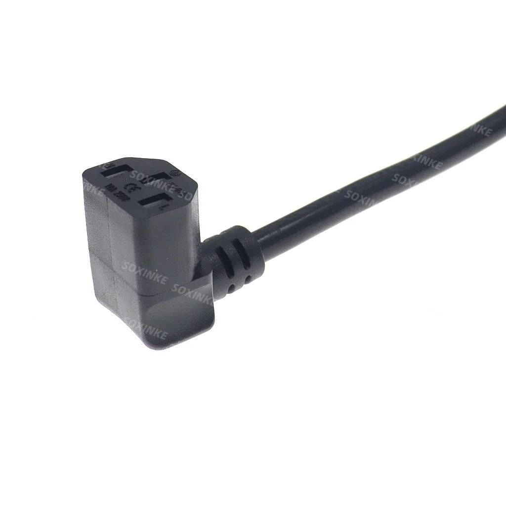Australian 3-Prong Plug IEC320 C13 to Right-Angle Power Extension Cable