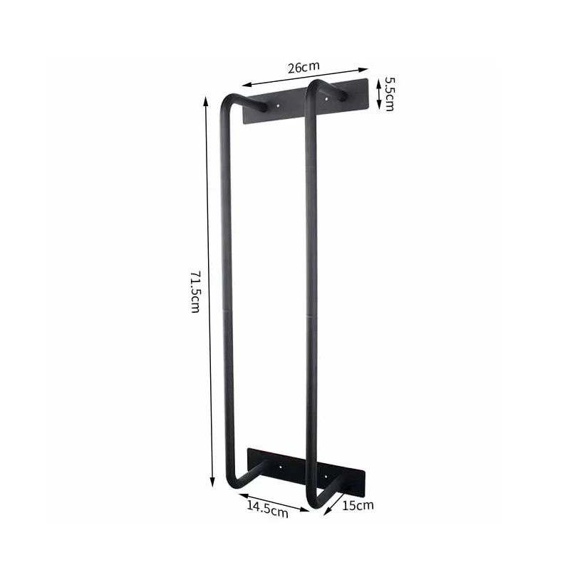 Double-tube Towel Racks Bathroom Accessories Black Bath Storage Shelves  Stainless Steel Towel Holder Bars Wall Hanging Organizer - AliExpress