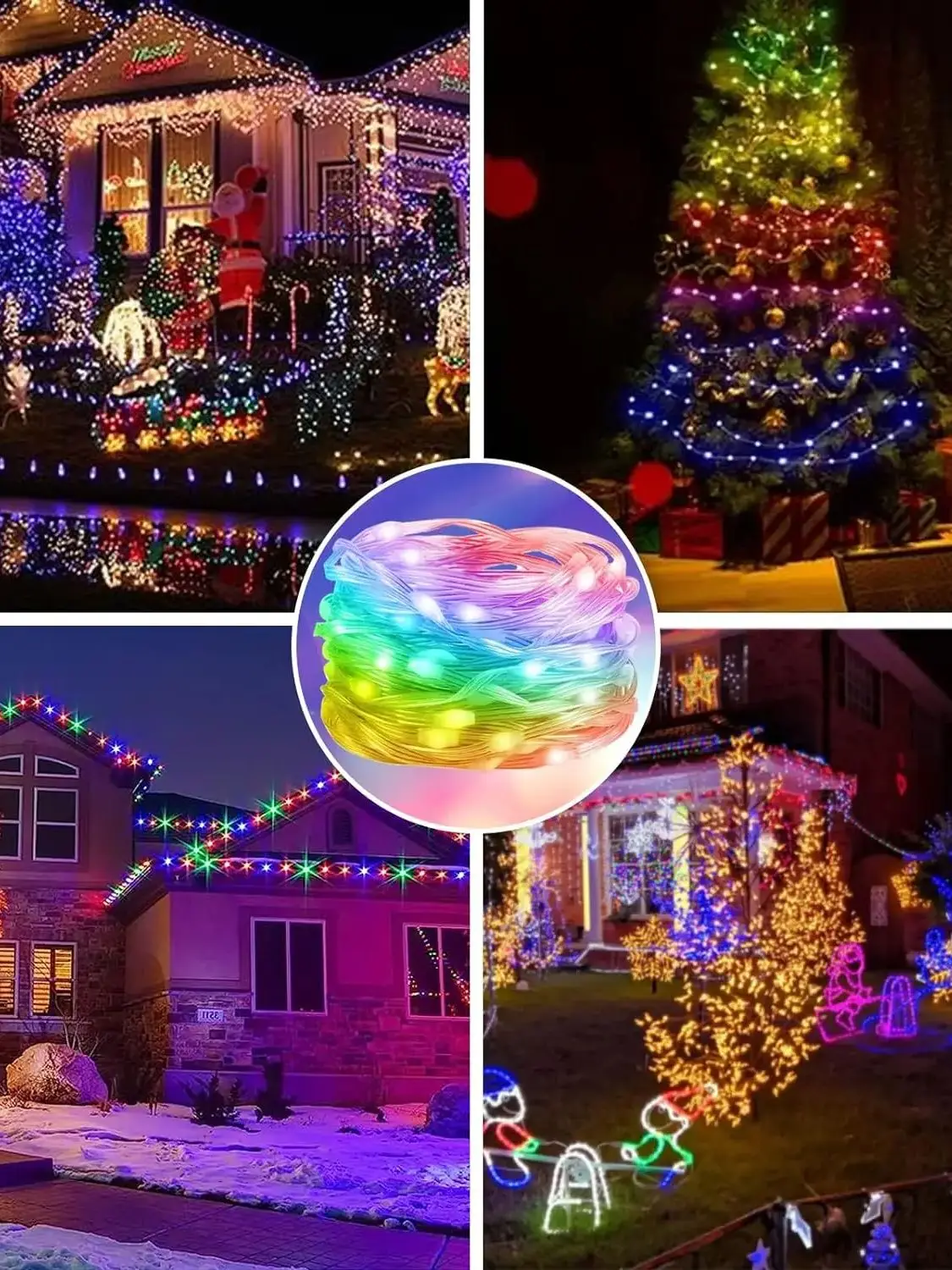 Bluetooth LED Strip Lights RGB LED String 20m 10m 5m DIY Smart IC APP Remote Fairy Lights Garden Party Christmas Wedding Decor