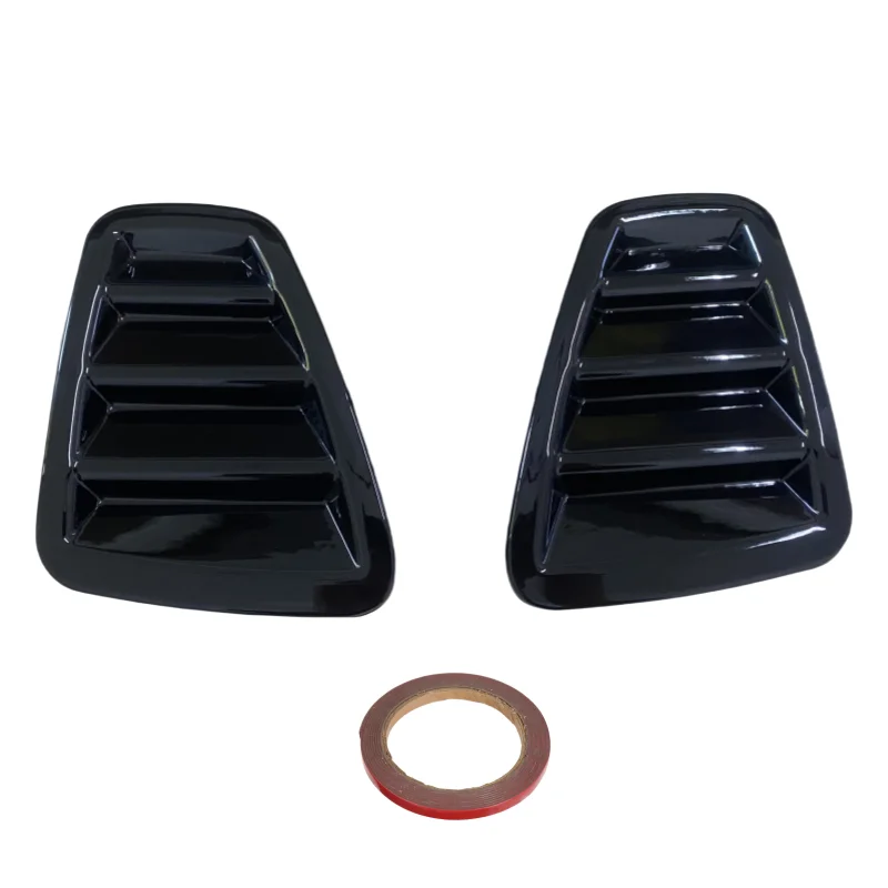 KUNGKIC Copertura Decorativa Per Fanali Posteriori In ABS - Per Fiat 500 E Abarth 595/695 2016-2024, Nero, Antigraffio