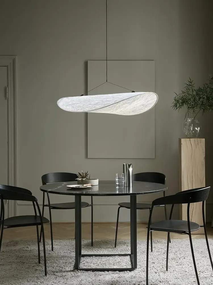 Wabi Sabi Pendant Lamp For Living Room Bedroom Dining Home Decoration Designer Scandinavian White Led Hanging DuPont paper lamp 6