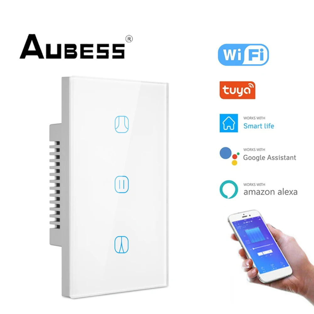 

EU US WiFi Curtain Blind Switch Smart Home Roller Shutter/Gargae Door Motor Controller Google Home Alexa Tuya Smart Life Control