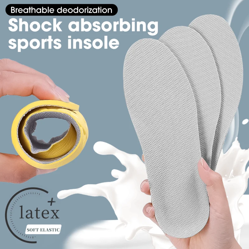 

Latex Memory Foam Insoles for Women Men Soft Foot Support Shoe Pads Breathable Orthopedic Sport Insole Feet Care Insert Cushion