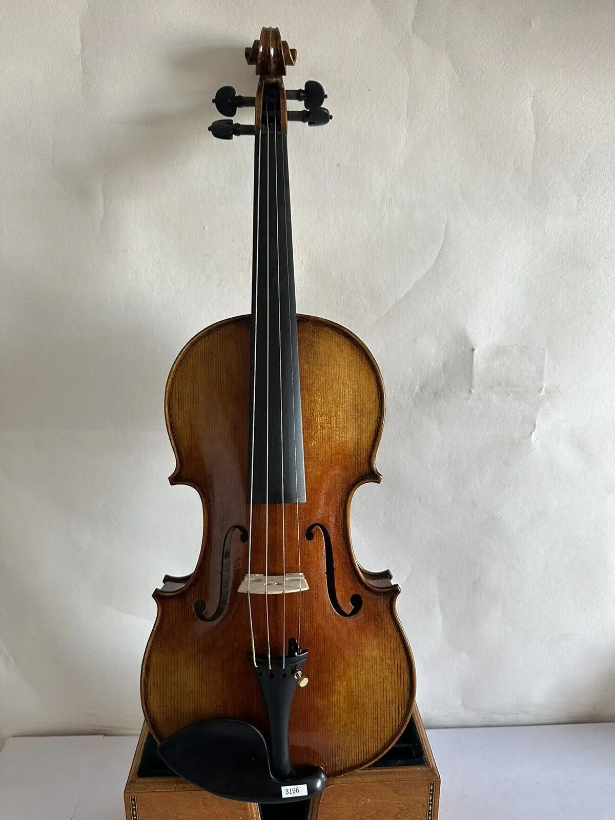

4/4 violin Stradi Model 1716 flamed maple back spruce top hand carved K3196
