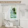 Corner Elongated Toilet Compact Dual Flush Toilets with Comfort Height Bowl & Slow Close Seat Small Bathroom Solution Water 5