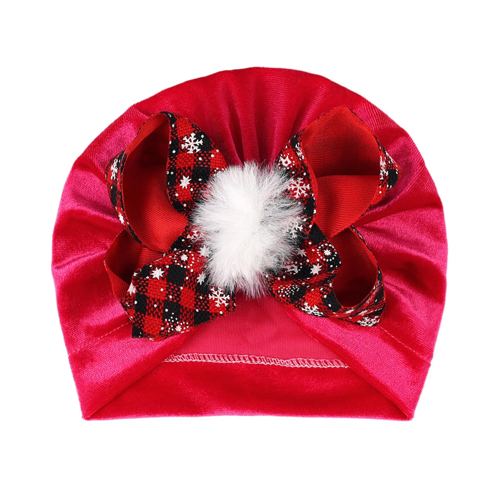 Baby Christmas Big Bow Turban Hats Bohemia Cap Girls Headwear Bun Knot Sports Hats Hat Organizer for Baseball Caps Wall