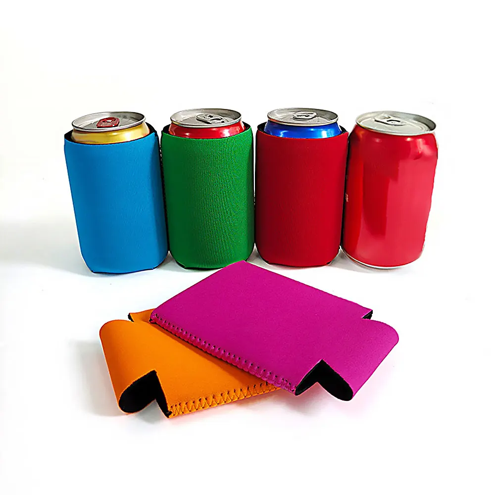 5Pcs Beer Can Cooler Blank Neoprene Can Sleeves Collapsible Insulated Drink Cooler Holders for Beer Water Bottles beer can holder wine beer cooler