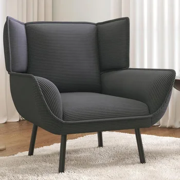 Wingback Corduroy Accent Chair 1