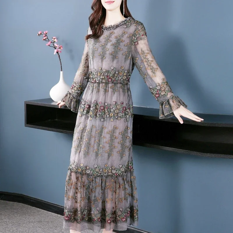 

100% натуральный шелк женские модные платья для женщин 2024 Летние Элегантные платья для женщин модная повседневная женская одежда Xhl233