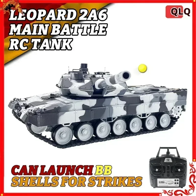 

New German Leopard 3889 Tank 1:16 German Leopard 2a6 Heavy Remote Control Tank Smoke Toy Rc Model Large Combat Vehicle Gift